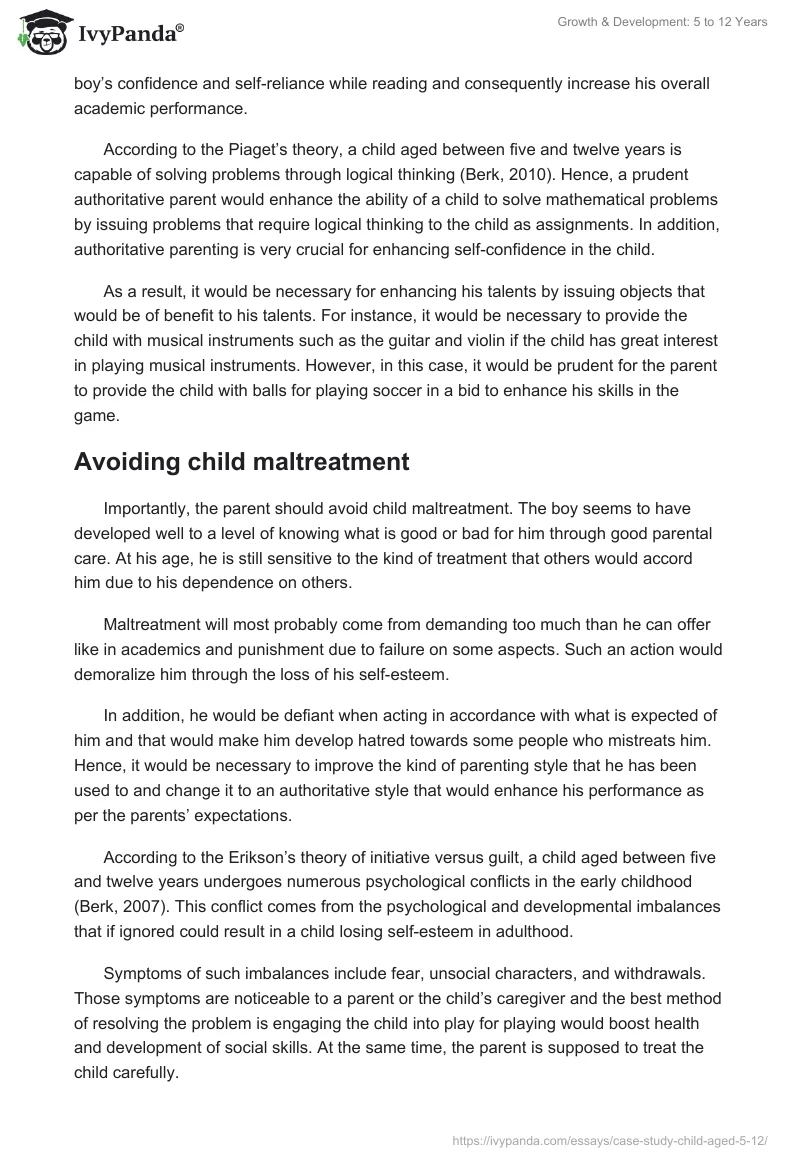 Growth & Development: 5 to 12 Years. Page 5