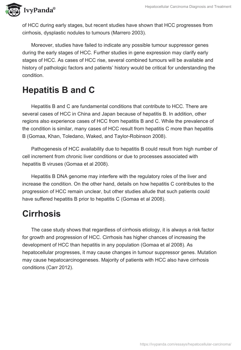 Hepatocellular Carcinoma Diagnosis and Treatment. Page 4