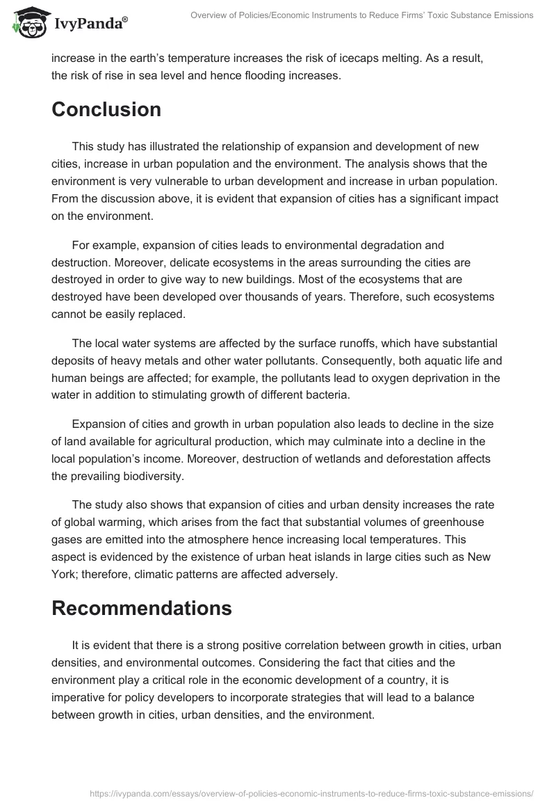 Overview of Policies/Economic Instruments to Reduce Firms’ Toxic Substance Emissions. Page 5