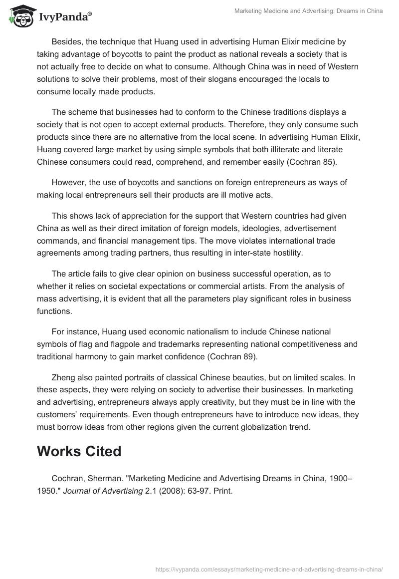 Marketing Medicine and Advertising: Dreams in China. Page 2