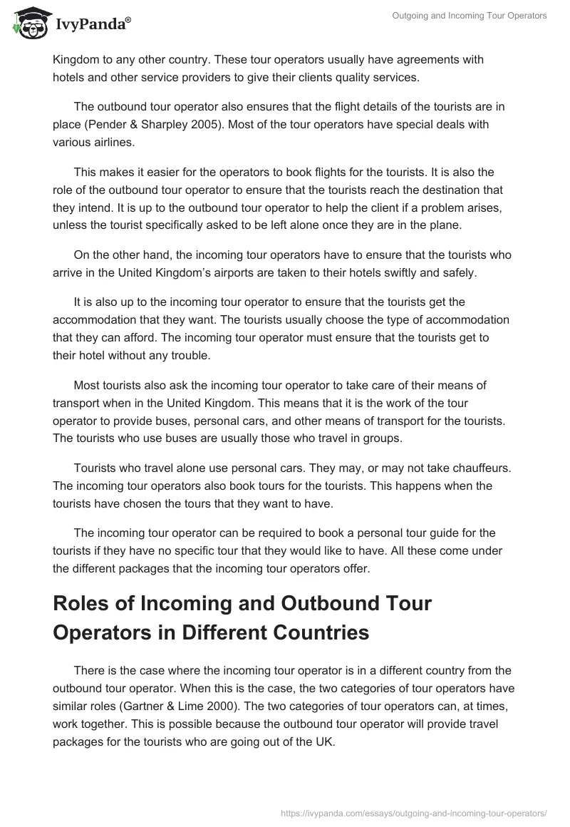 Outgoing and Incoming Tour Operators. Page 2