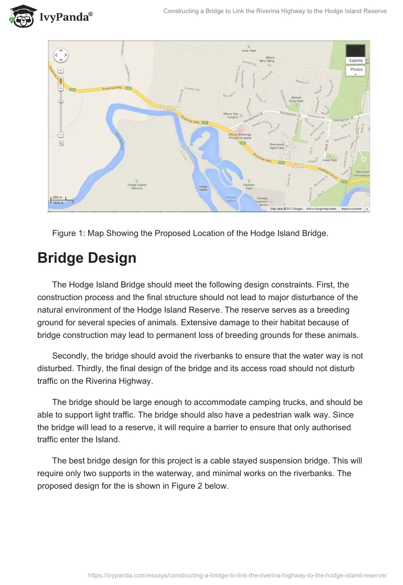 Constructing a Bridge to Link the Riverina Highway to the Hodge Island Reserve. Page 2