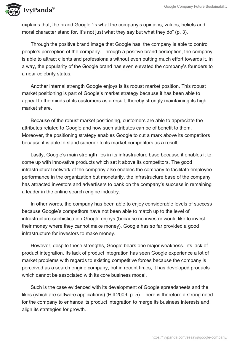 Google Company Future Sustainability. Page 5