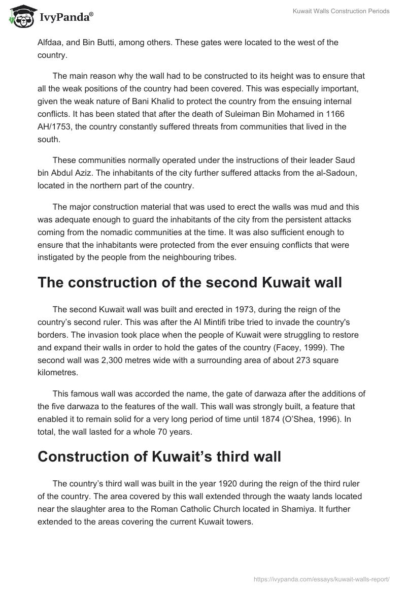 Kuwait Walls Construction Periods. Page 3