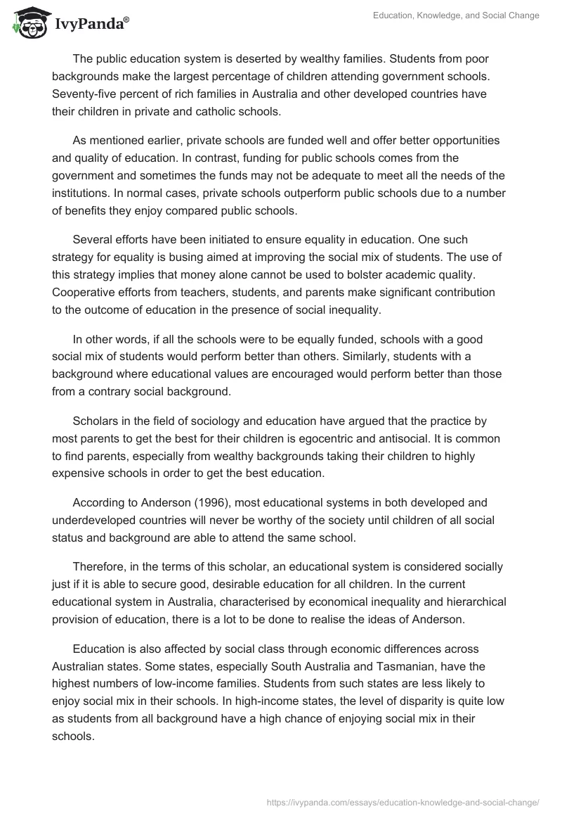 Education, Knowledge, and Social Change. Page 4