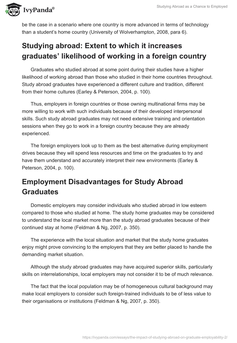 Studying Abroad as a Chance to Employed. Page 5