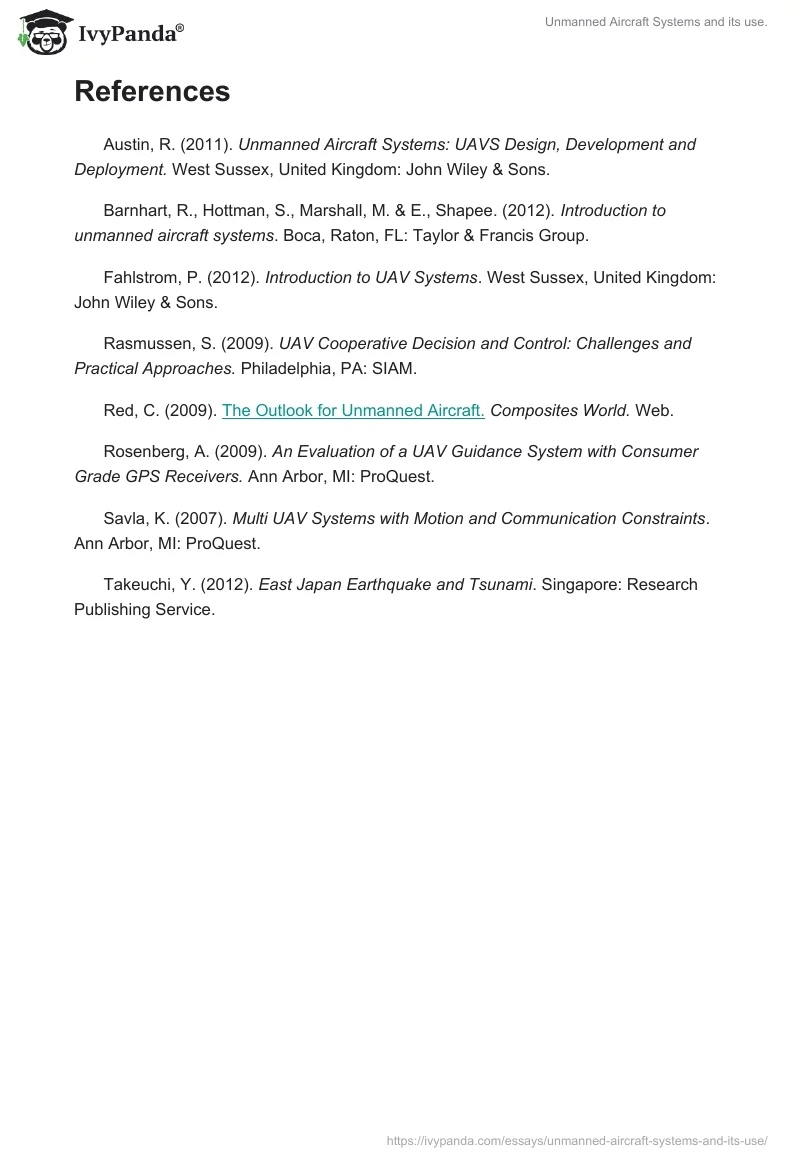 Unmanned Aircraft Systems and its use.. Page 4