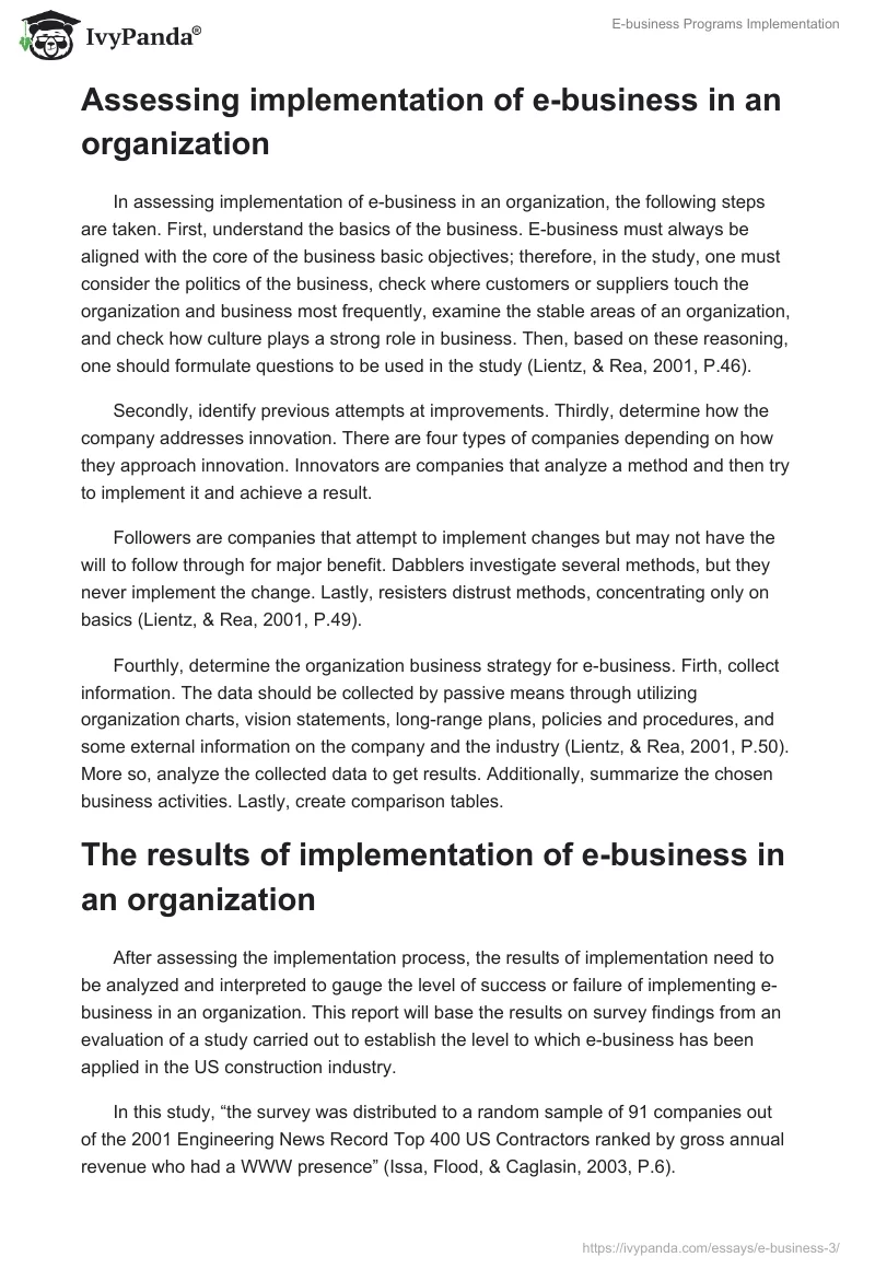 E-business Programs Implementation. Page 4