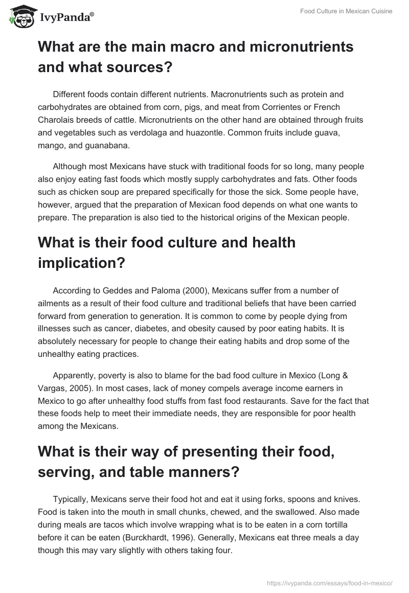 Food Culture in Mexican Cuisine. Page 3