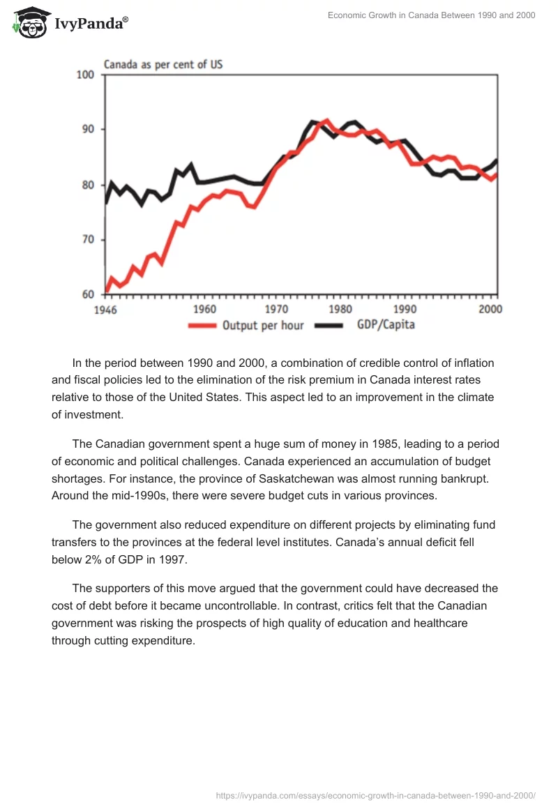 Economic Growth in Canada Between 1990 and 2000. Page 5