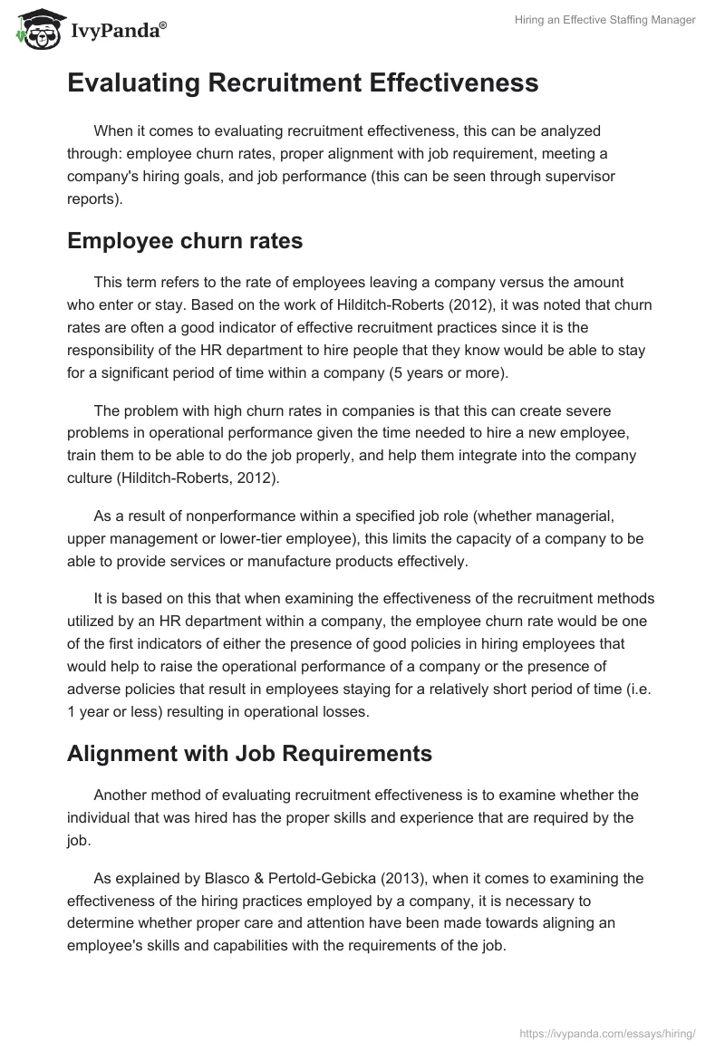 Hiring an Effective Staffing Manager. Page 5