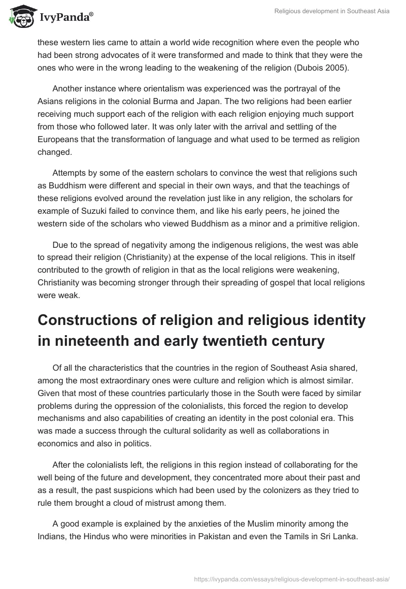 Religious development in Southeast Asia. Page 5