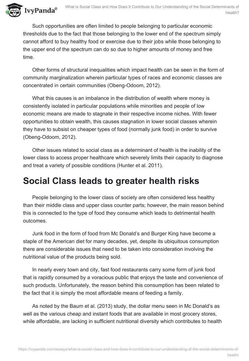 What Is Social Class and How Does It Contribute to Our Understanding of the Social Determinants of Health?. Page 3