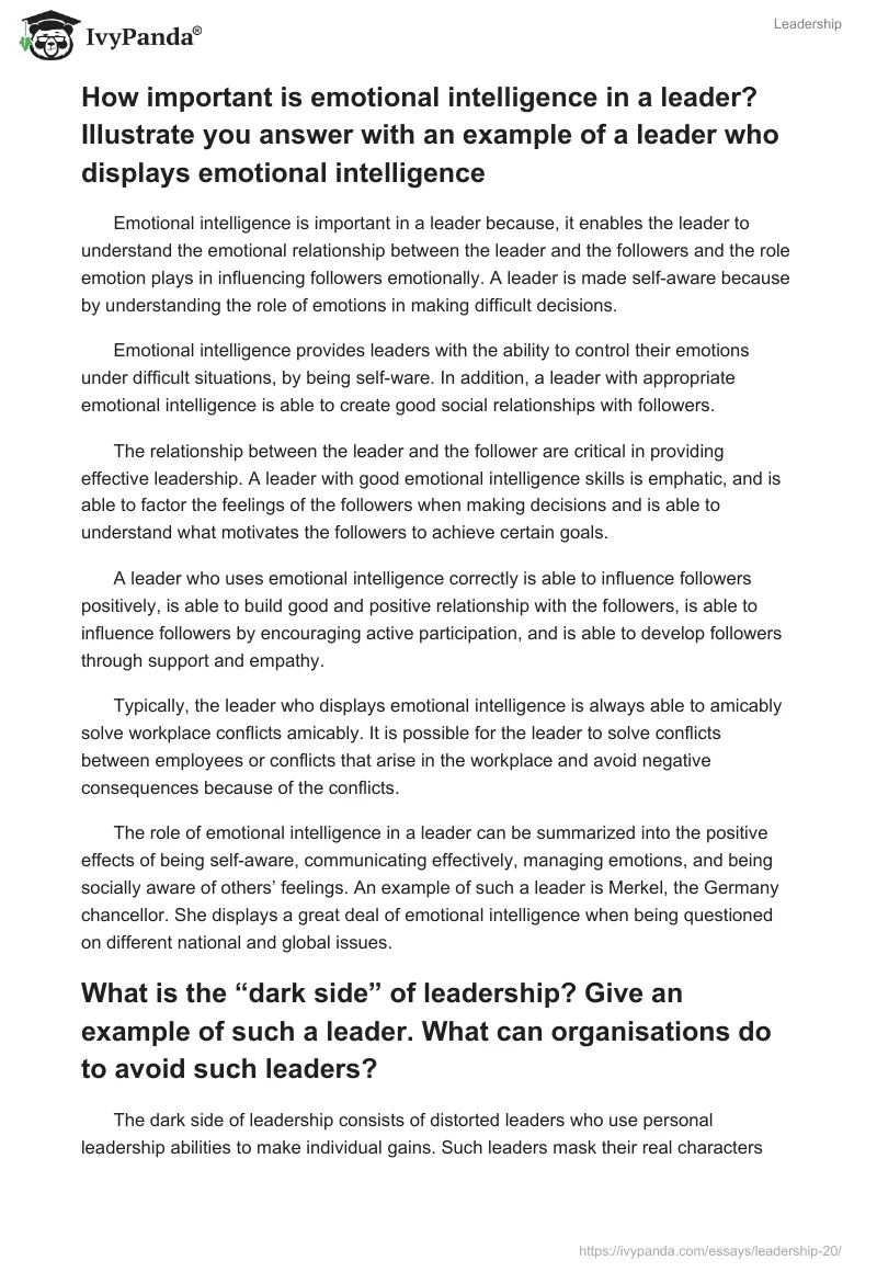 Leadership. Page 3