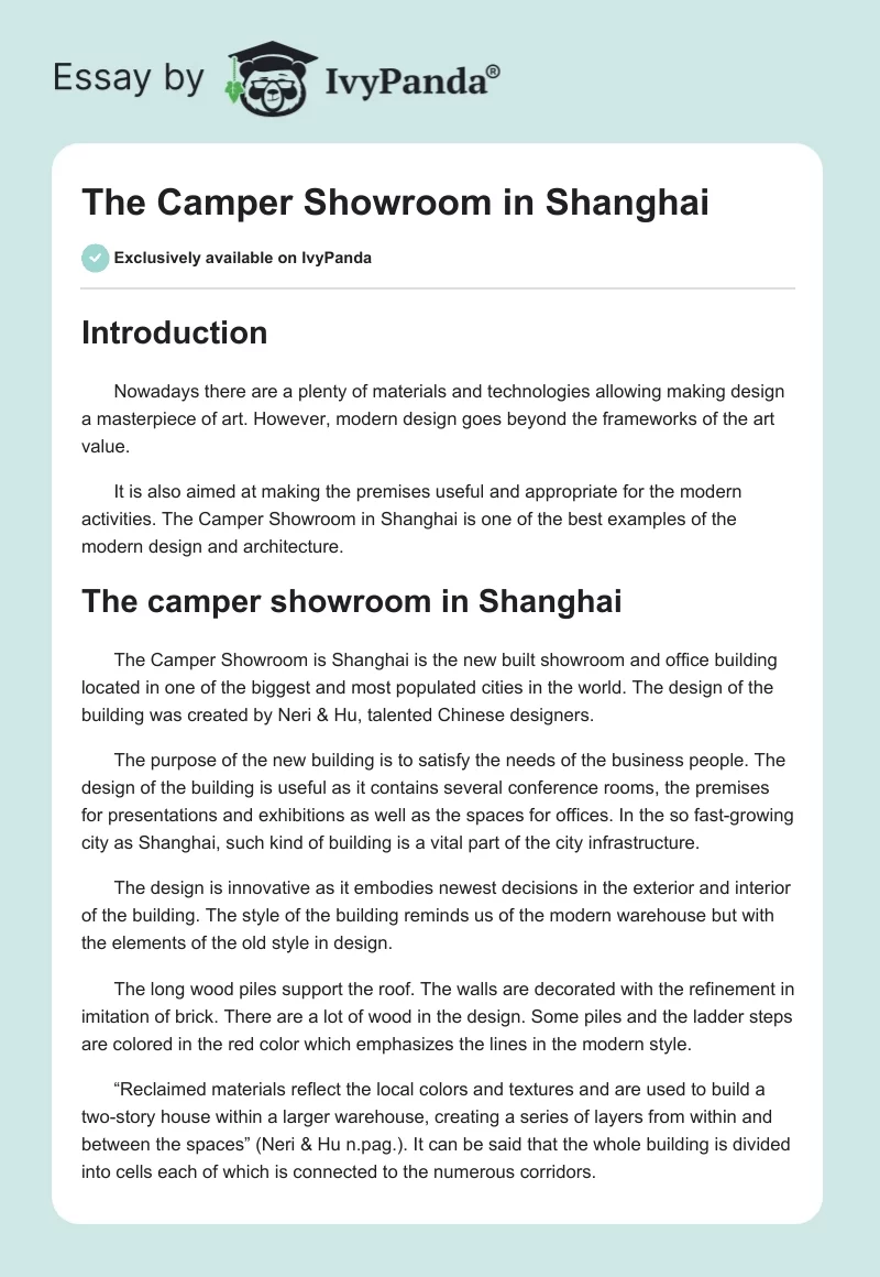 The Camper Showroom in Shanghai. Page 1