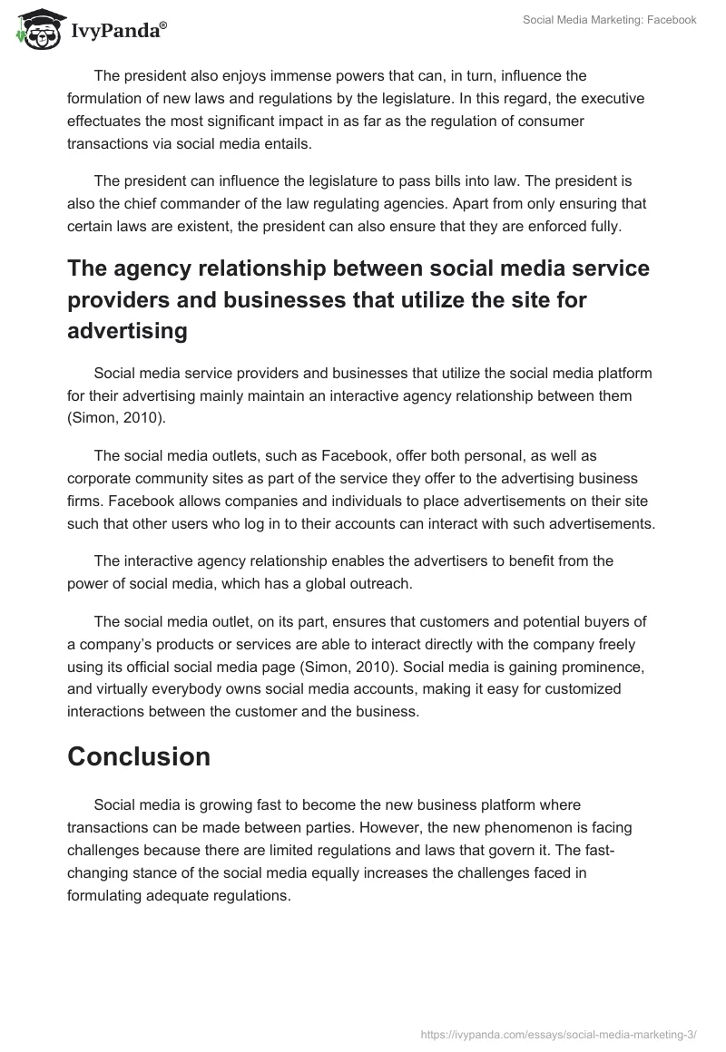 Social Media Marketing: Facebook. Page 5