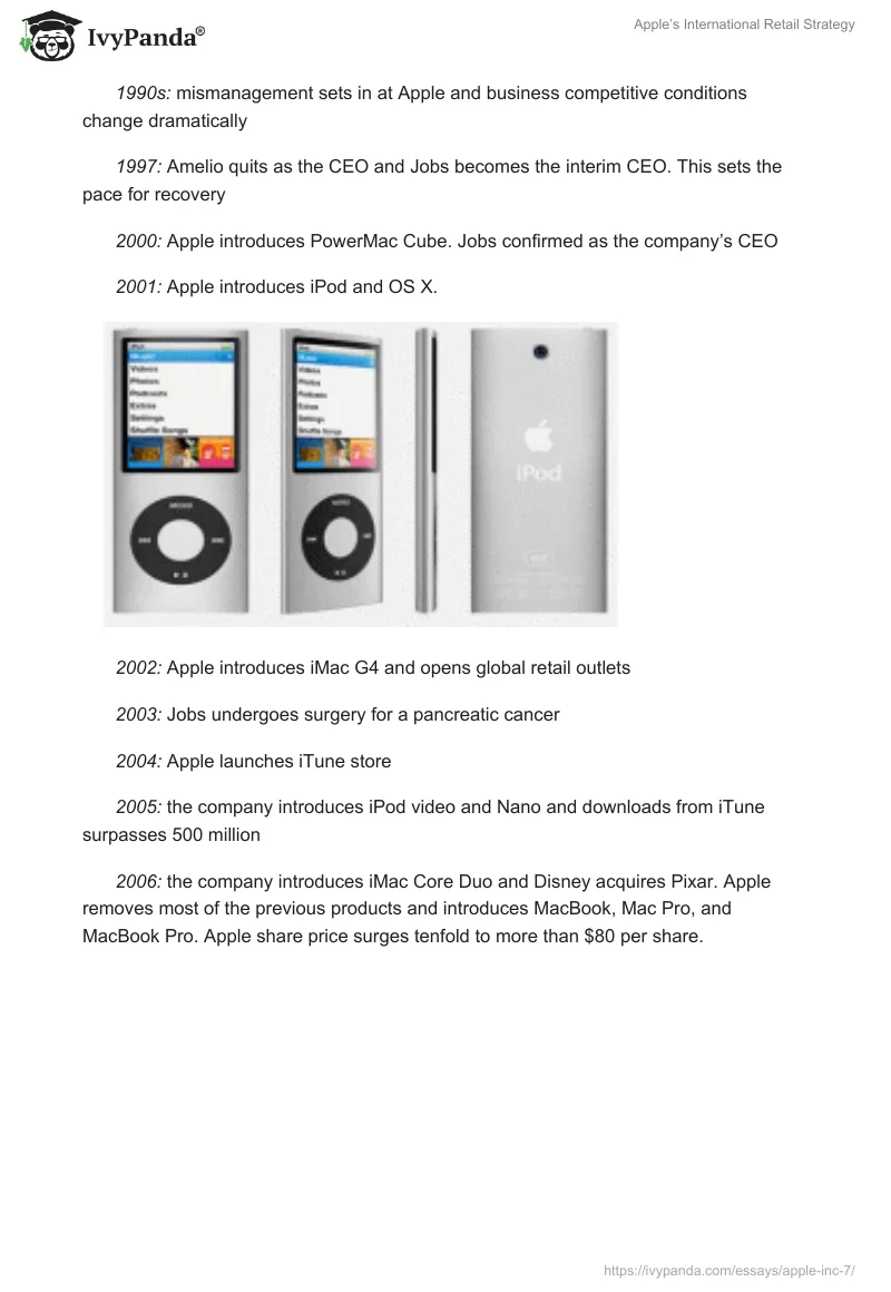 Apple’s International Retail Strategy. Page 3