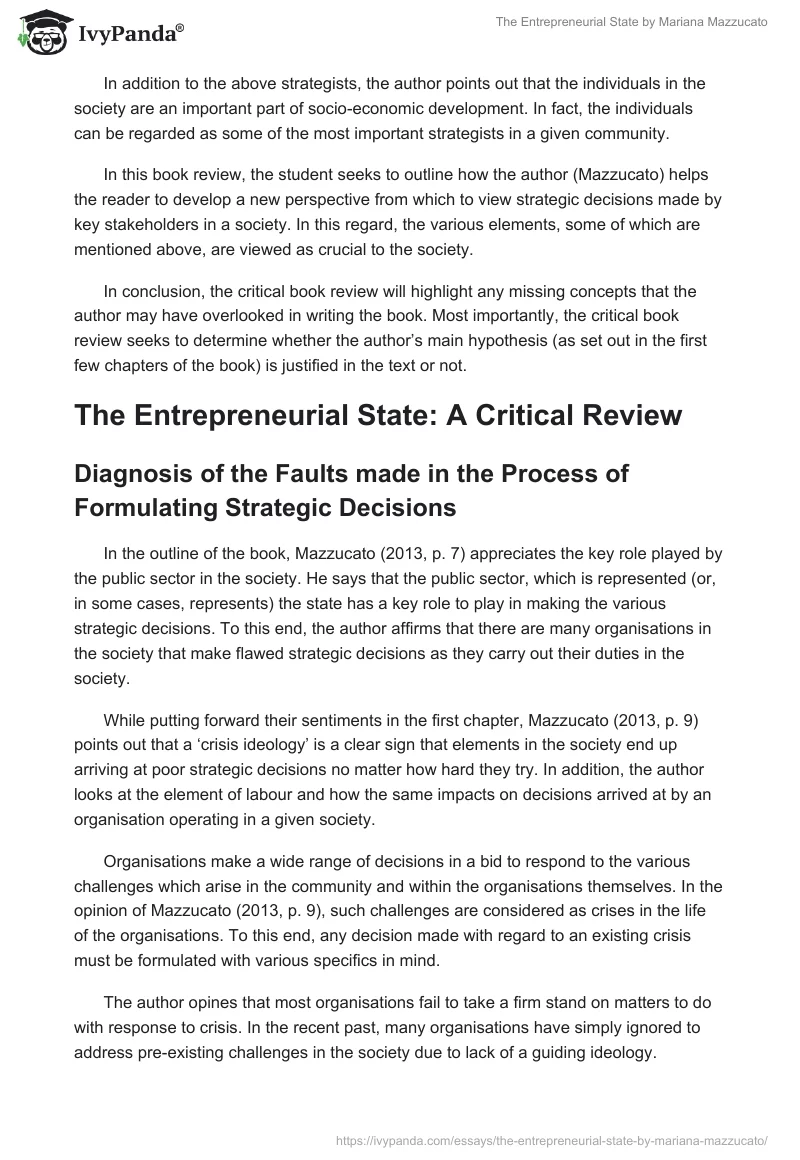The Entrepreneurial State by Mariana Mazzucato. Page 2