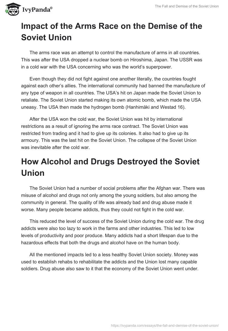The Fall and Demise of the Soviet Union. Page 5
