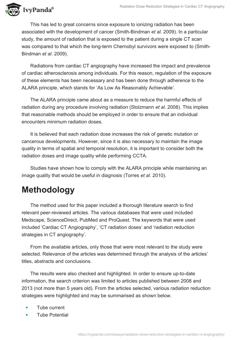 Radiation Dose Reduction Strategies in Cardiac CT Angiography. Page 2