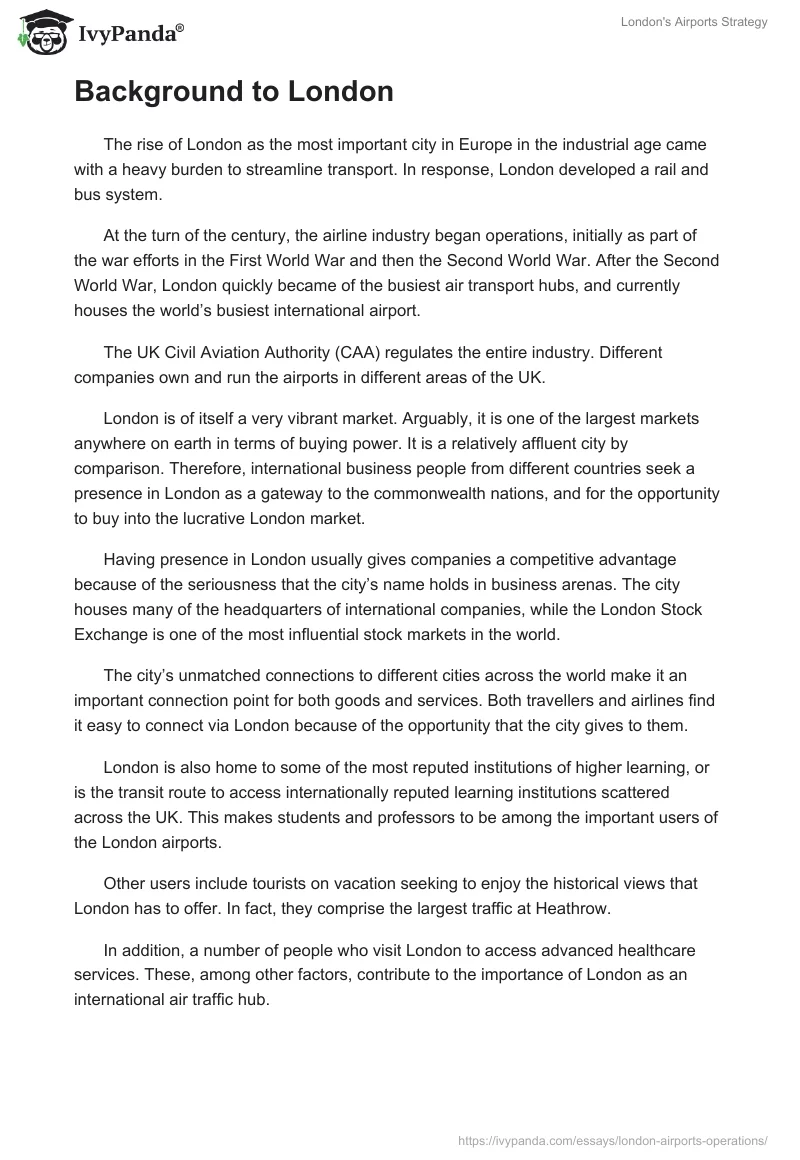 London's Airports Strategy. Page 2