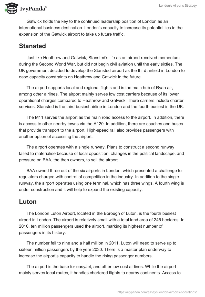 London's Airports Strategy. Page 5