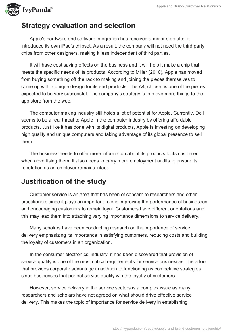 Apple and Brand-Customer Relationship. Page 4