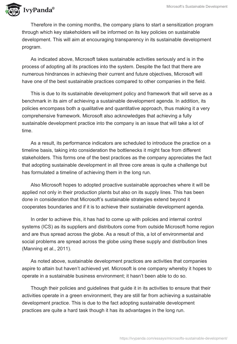 Microsoft’s Sustainable Development. Page 4