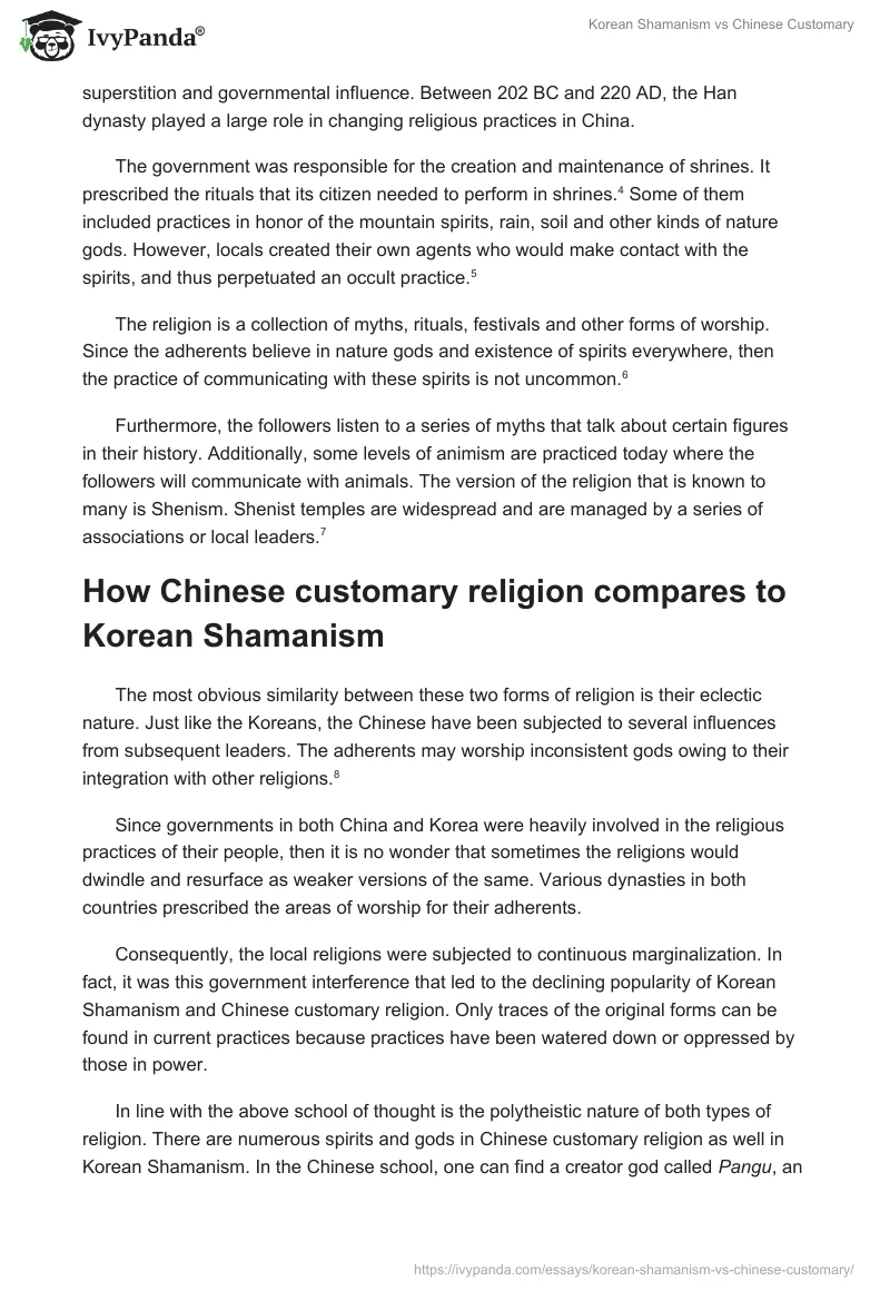 Korean Shamanism vs Chinese Customary. Page 3