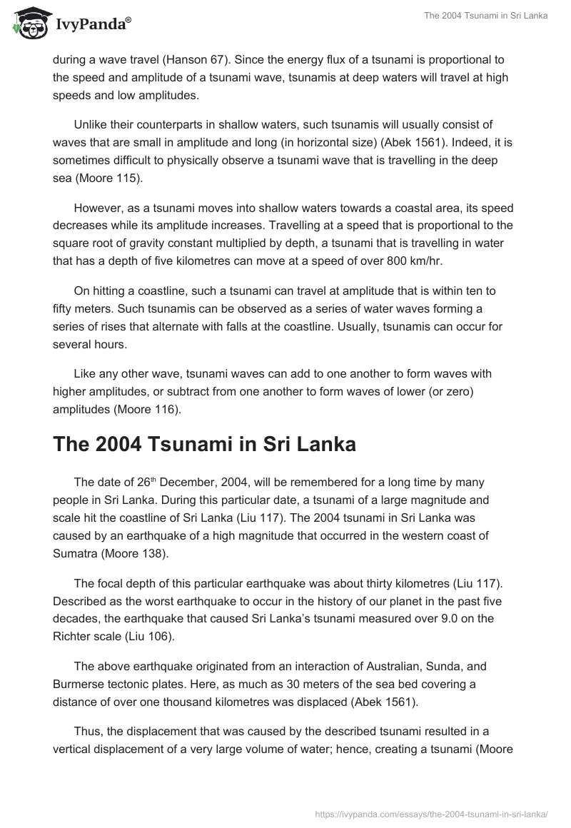 The Causes and Consequences of the 2004 Tsunami in Sri Lanka. Page 4