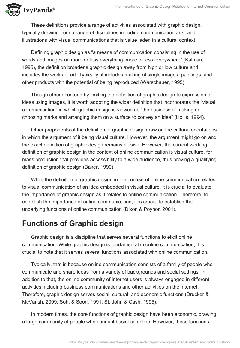The Importance of Graphic Design Related to Internet Communication. Page 4