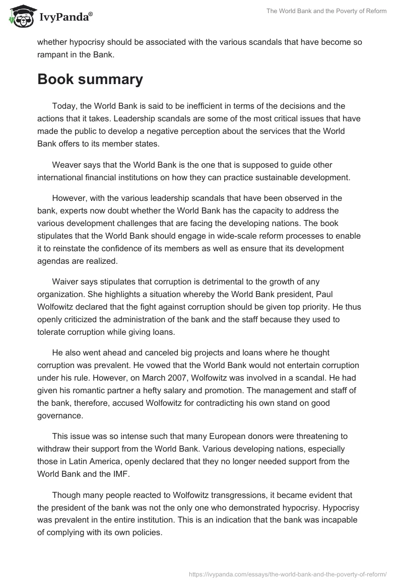 The World Bank and the Poverty of Reform. Page 2