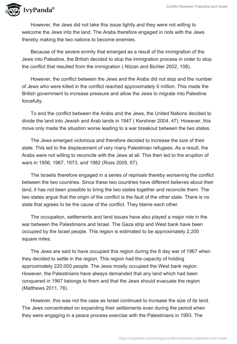 Conflict Between Palestine and Israel. Page 5