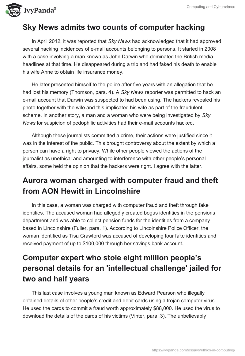 Computing and Cybercrimes. Page 2