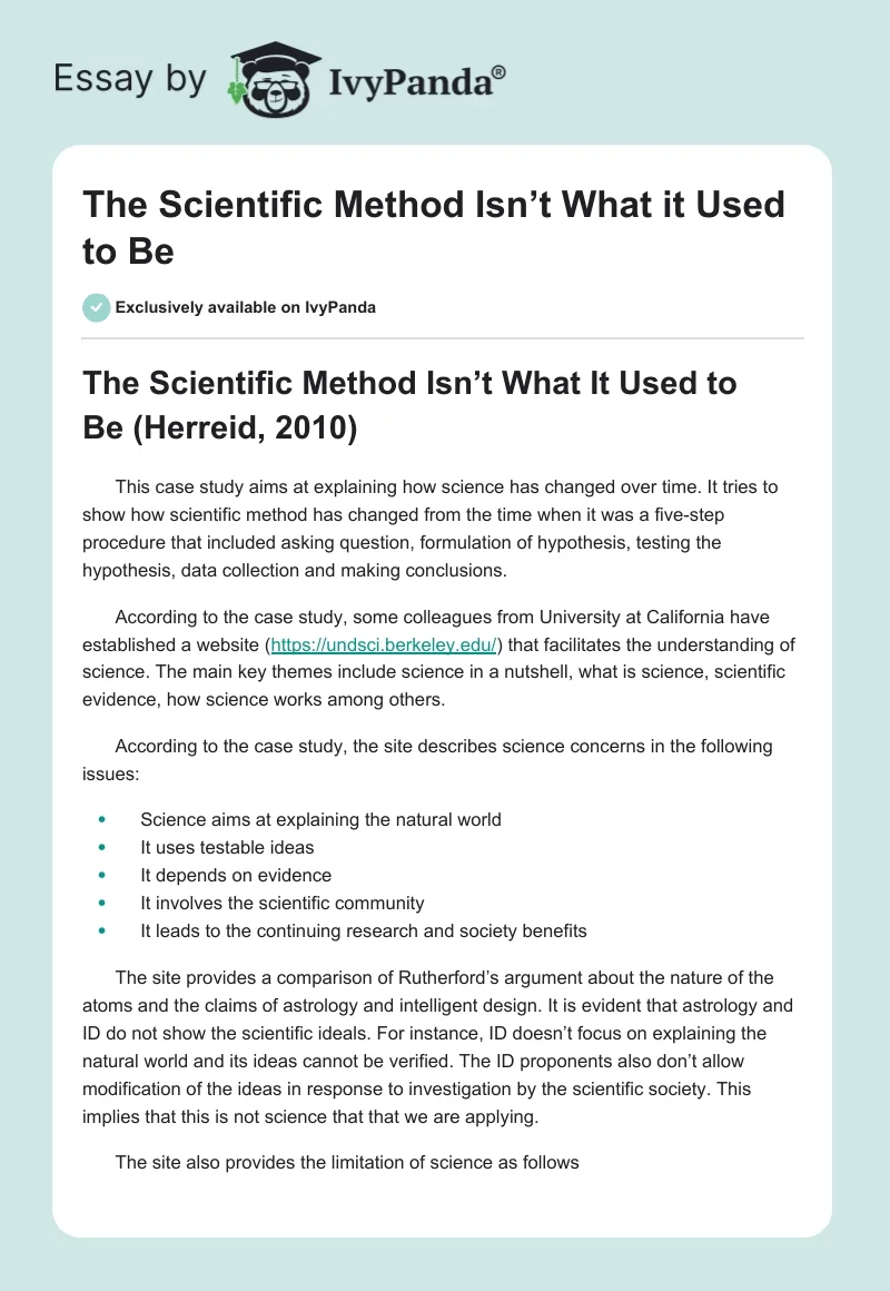 The Scientific Method Isn’t What it Used to Be. Page 1