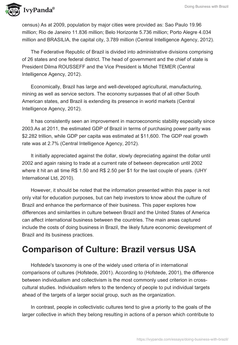Doing Business with Brazil. Page 2