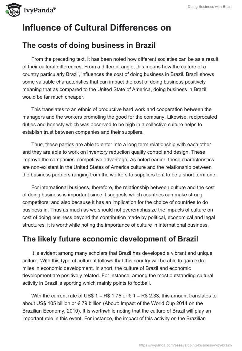 Doing Business with Brazil. Page 4