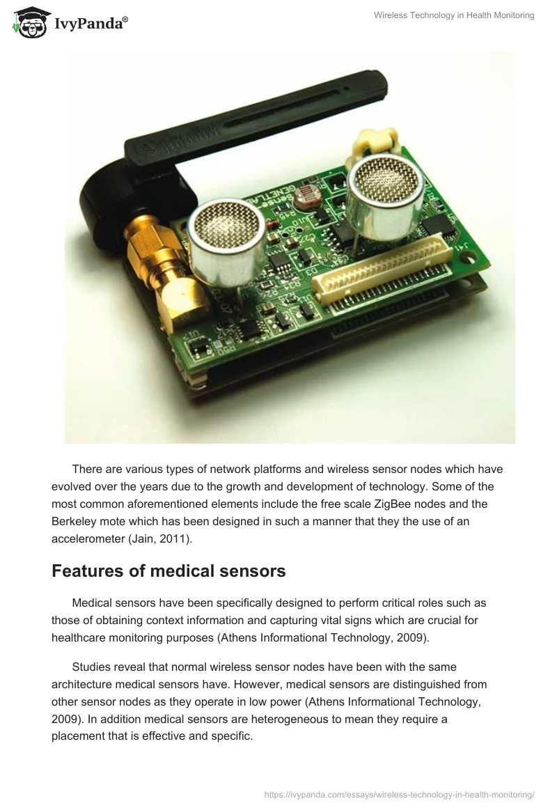 Wireless Technology in Health Monitoring. Page 4