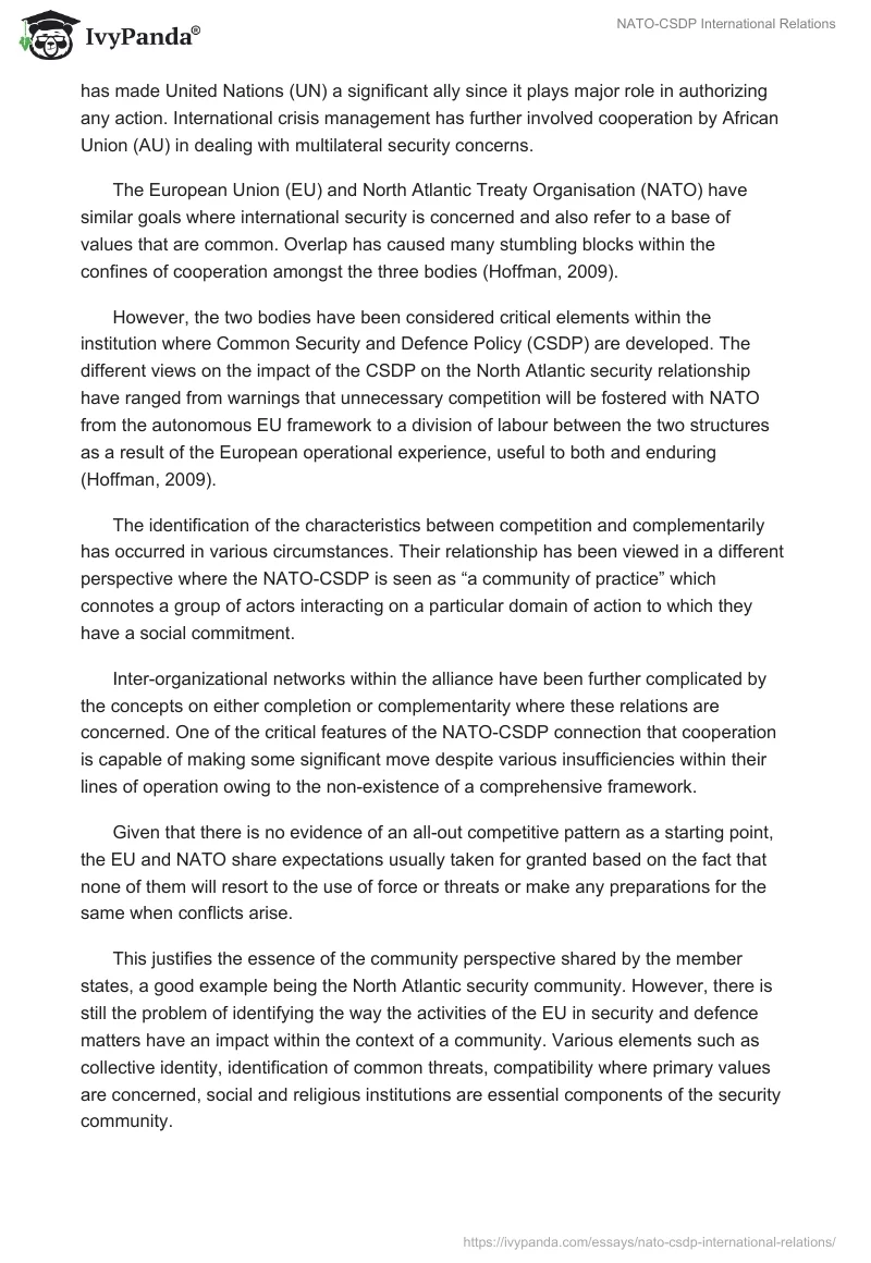 NATO-CSDP International Relations. Page 3