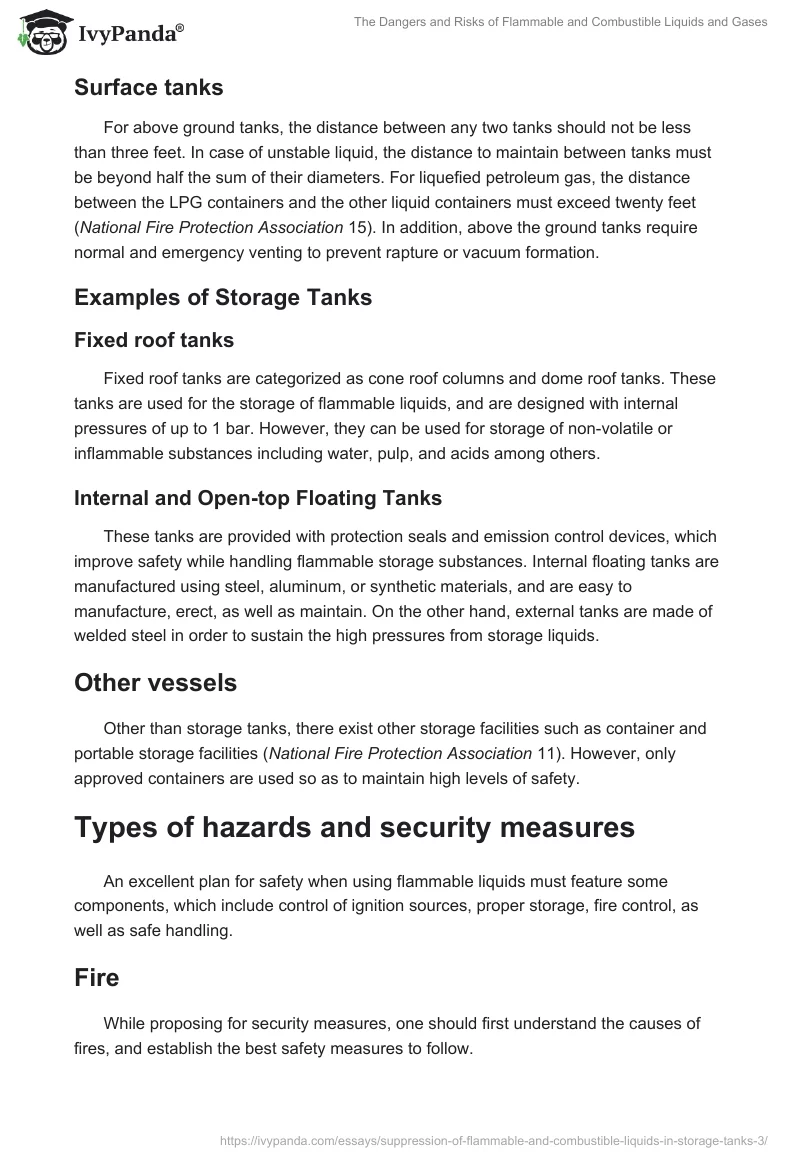 The Dangers and Risks of Flammable and Combustible Liquids and Gases. Page 4