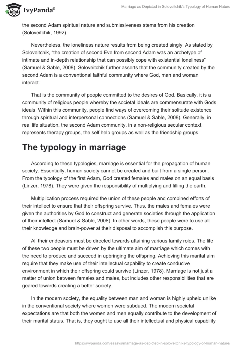 Marriage as Depicted in Soloveitchik's Typology of Human Nature. Page 3