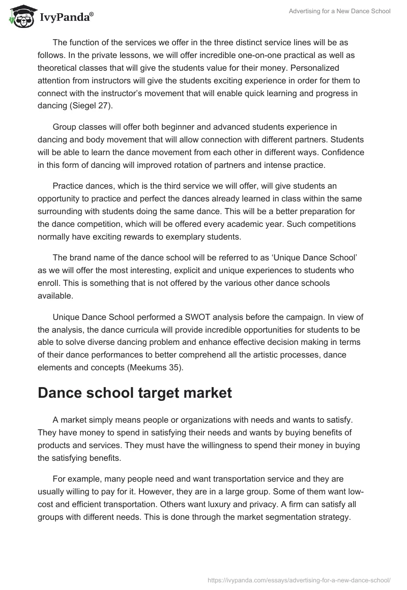 Advertising for a New Dance School. Page 4