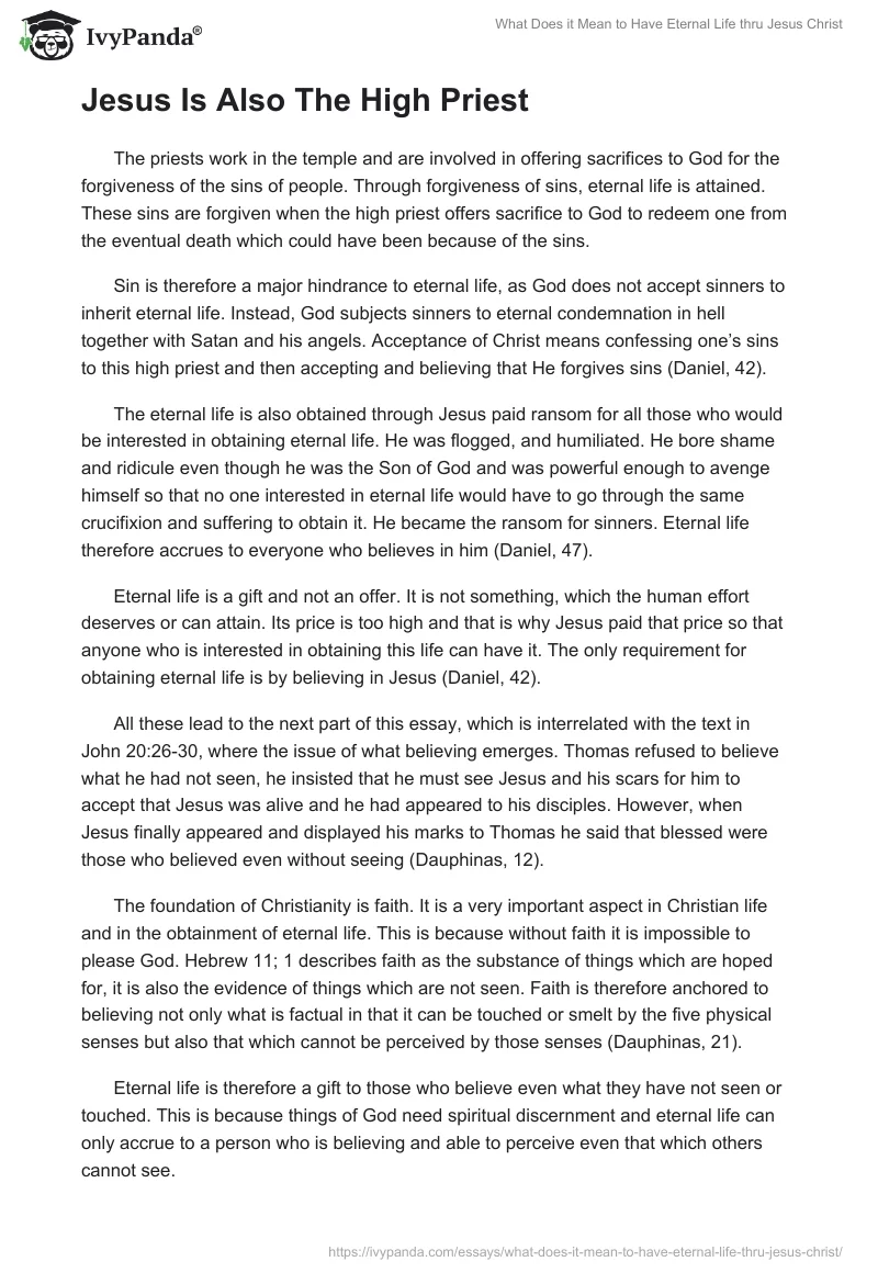 What Does it Mean to Have Eternal Life thru Jesus Christ. Page 4