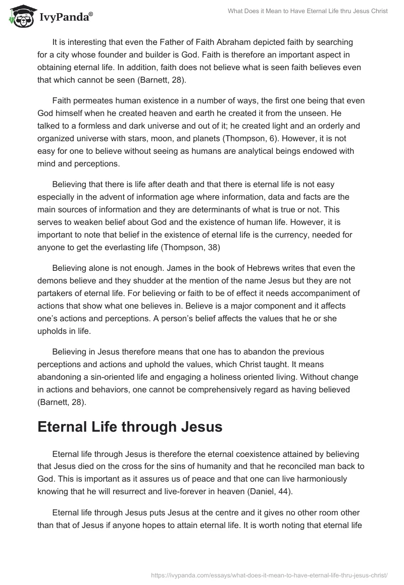What Does it Mean to Have Eternal Life thru Jesus Christ. Page 5