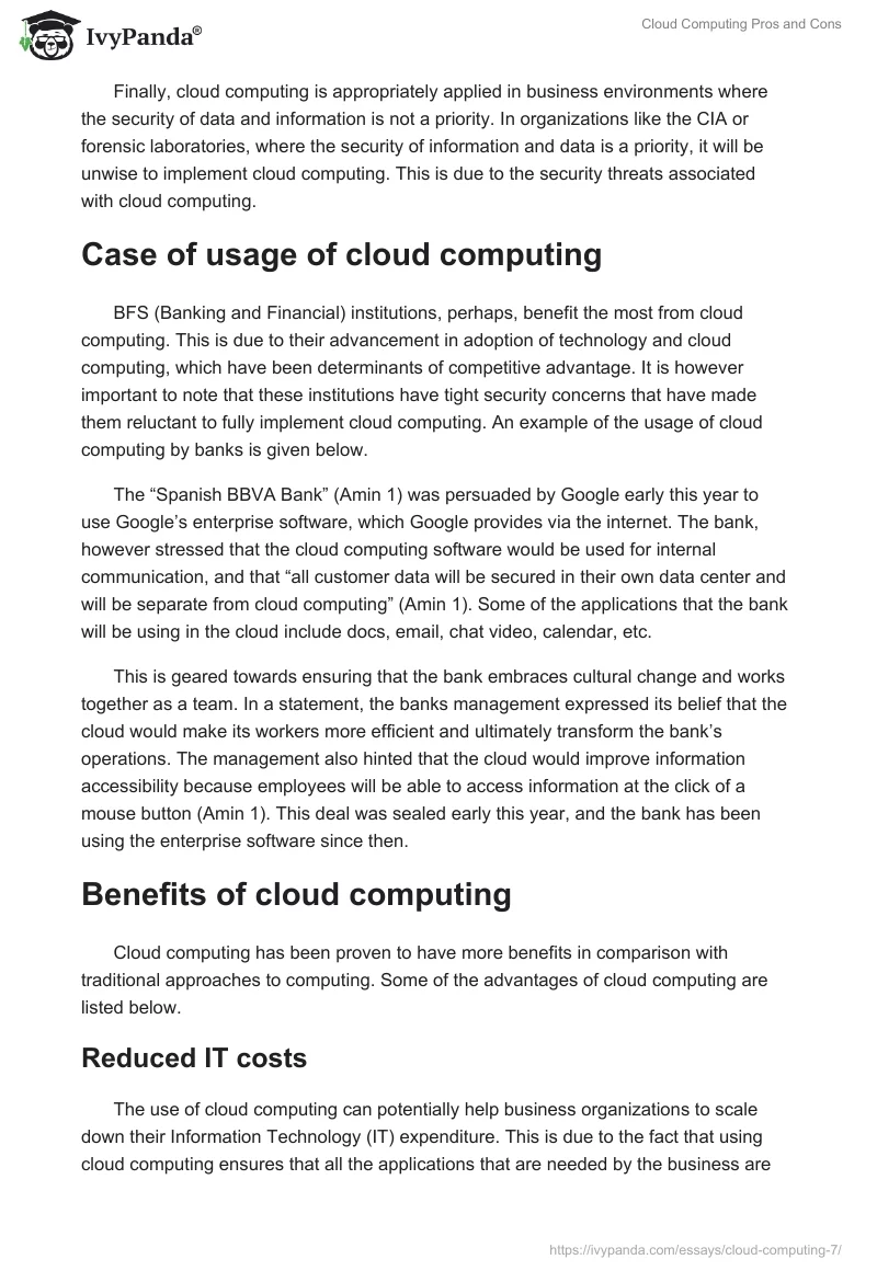 Cloud Computing Pros and Cons. Page 3