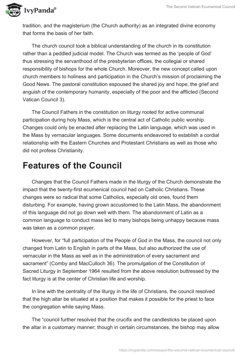 The Second Vatican Ecumenical Council. Page 2