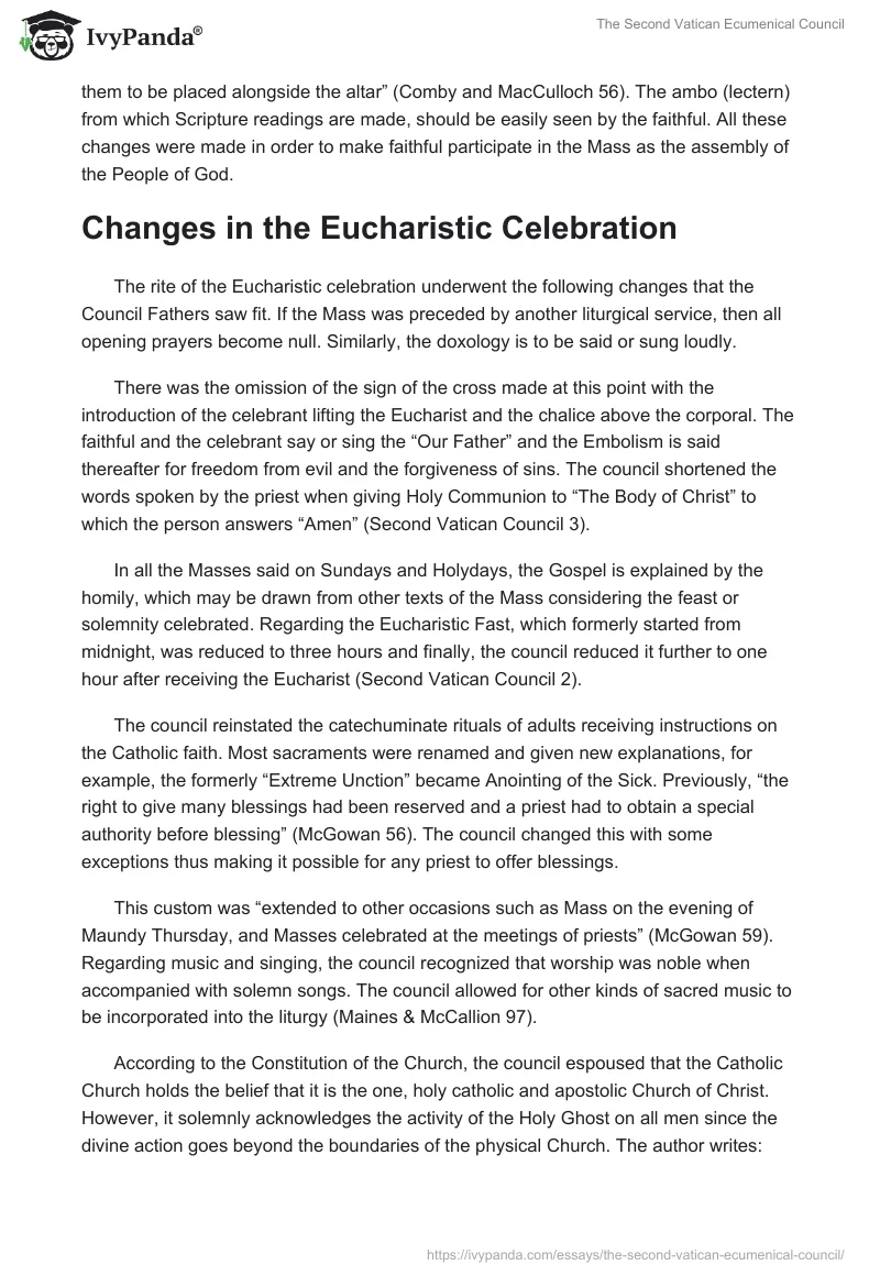 The Second Vatican Ecumenical Council. Page 3