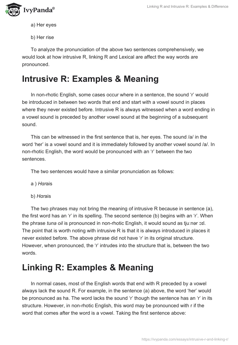 Linking R and Intrusive R: Examples & Difference. Page 2