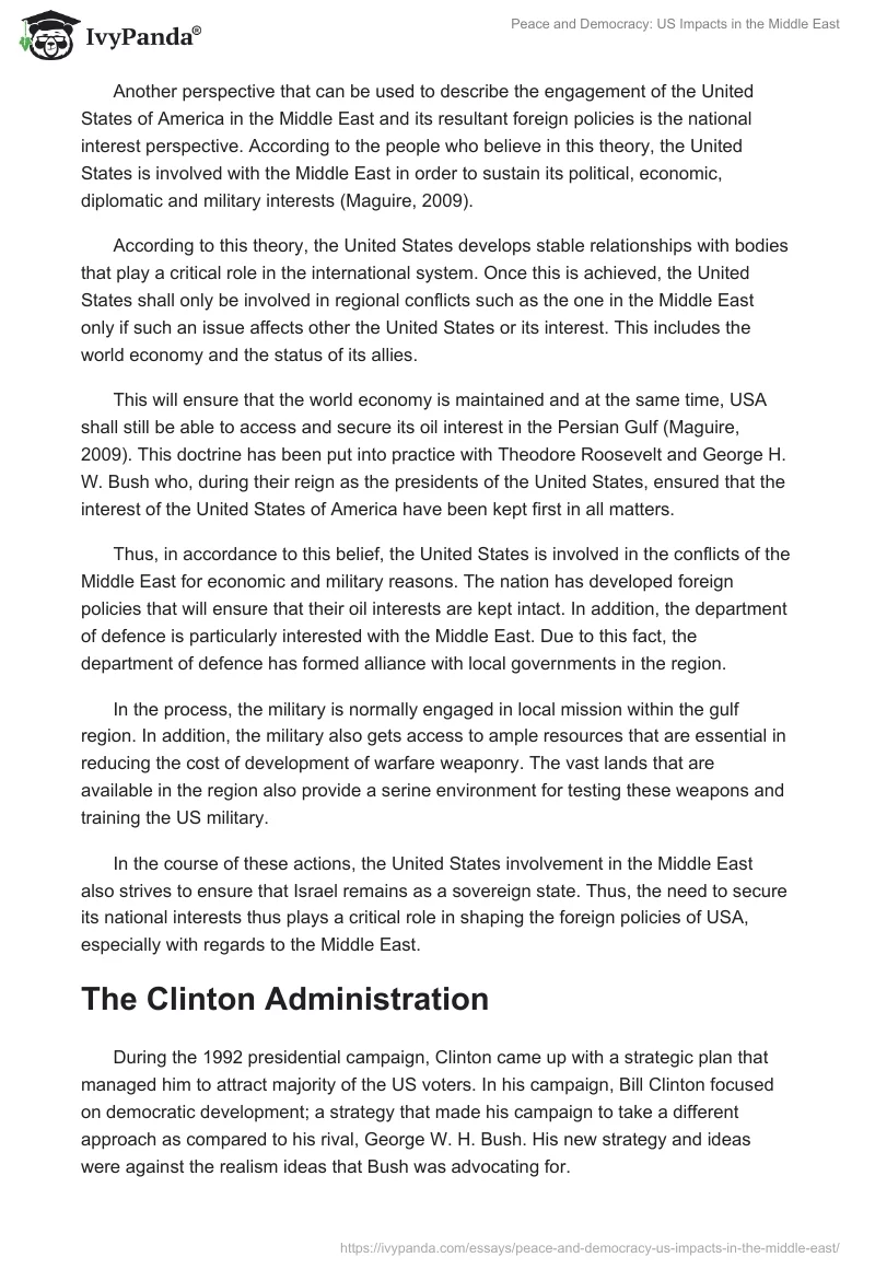 Peace and Democracy: US Impact in the Middle East. Page 3