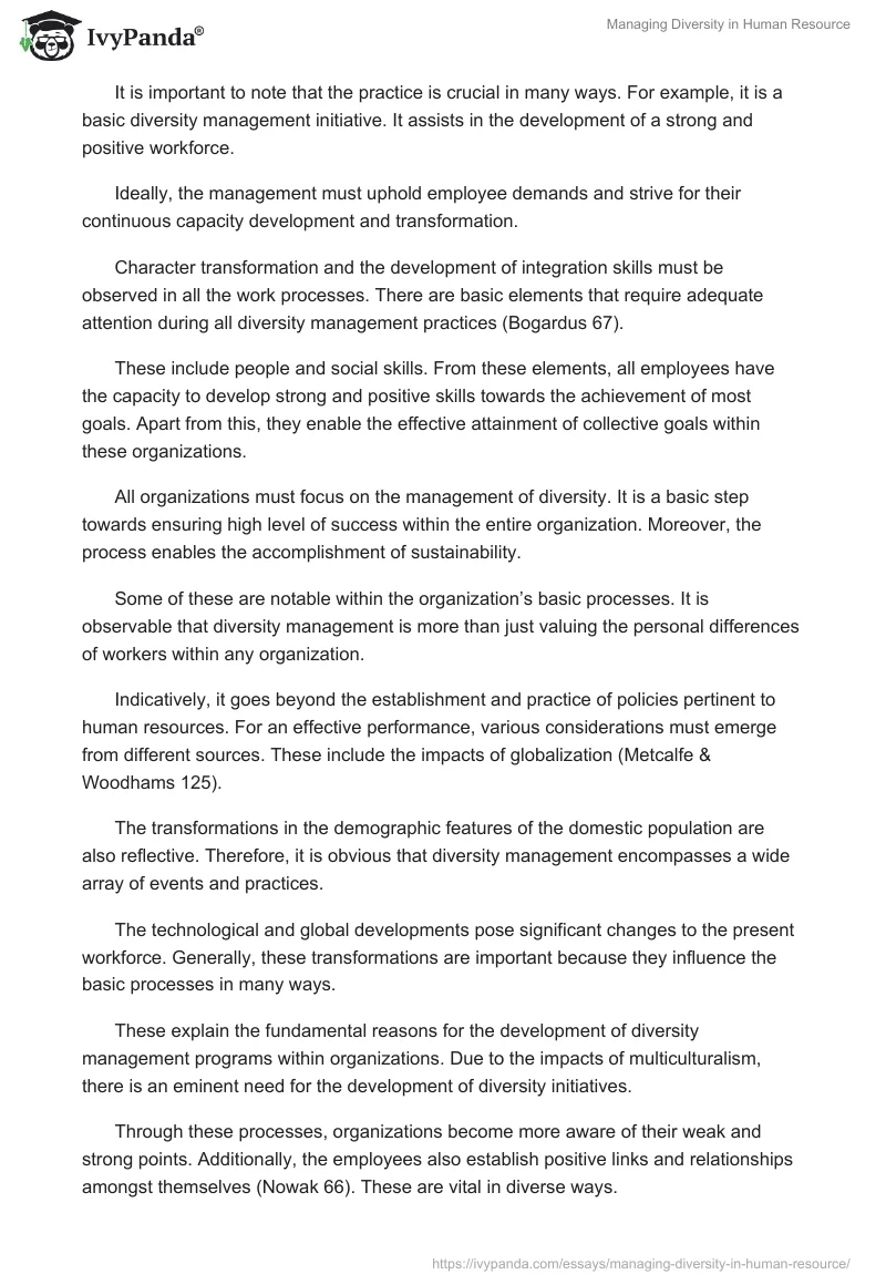 Managing Diversity in Human Resource. Page 3